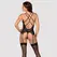 Obsessive Corsage S/M Black Lace Floral Motif Adjustable Straps