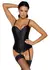 Cottelli PARTY Overbust Corset Black XL - Satin Finish, Adjustable Straps