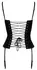 Cottelli PARTY Overbust Corset Black XL - Satin Finish, Adjustable Straps