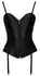 Cottelli PARTY Overbust Corset Black M, Satin Finish, Adjustable Straps