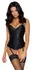 Cottelli PARTY Overbust Satin Corset Black Size S Adjustable Straps