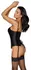 Cottelli PARTY Overbust Satin Corset Black Size S Adjustable Straps