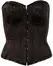 Cottelli Collection Brocade Corset Black XXL Adjustable Lacing