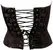 Cottelli Collection Brocade Corset Black L with Removable Suspenders