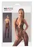 Cottelli Collection Net Catsuit with Decorative Pearls L/XL Black