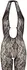 Cottelli Collection Net Catsuit with Decorative Pearls L/XL Black
