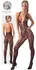 Cottelli Collection Net Catsuit with Decorative Pearls L/XL Black