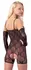 Cottelli Collection Black Lace Catsuit Shorts L/XL with Arm Gauntlets