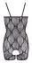 Cottelli Collection Black Lace Short Catsuit S/M with Arm Gauntlets