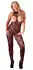 Cottelli Collection Lace Catsuit Open Bust XL-XXL Black, Footed, Halterneck