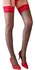 Cottelli Collection Stockings Black/Red Lace Top 20 DEN Oeko-Tex