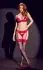 Cottelli Collection Stockings Black/Red Lace Top 20 DEN Oeko-Tex