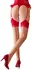 Cottelli Collection Stockings Skin/Red, Classic Seams, Size 5