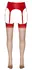 Cottelli Collection Stockings Skin/Red, Classic Seams, Size 5