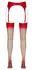 Cottelli Collection Stockings Skin/Red, Classic Seams, Size 5