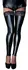 Cottelli Collection Lace-Top Wet Look Stockings M Black Silicone Grip