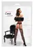 Cottelli Legware Suspender-Style Black Stockings with Lace, 20 DEN, M