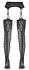 Cottelli Collection Suspender Tights L/XL - Black Mesh, Seam Detail