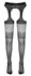 Cottelli Collection Tights S with Decorative Garters, Open Design, Black