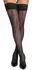 Cottelli Legware Flirt 5 Black Hold-Up Stockings with Lace Trim, 40 DEN