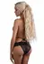 Taylor Crotchless Panty Lace & Mesh Brazilian S/M L/XL Black