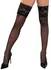 Cottelli Legware Hold-Ups Black 20 DEN Wide Lace Silicone Top