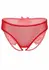 Nicolette Crotchless Panty Eyelash Lace Mesh Strappy Open Back S/M L/XL