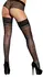 Cottelli Collection Hold-Up Stockings Black Lace Top Size 4