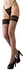 Cottelli Collection Net Hold-Up Stockings with Lace Top, Black, Size 8