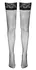 Cottelli Collection Net Hold-Up Stockings with Wide Lace Top Black