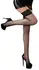 Cottelli Collection Net Hold-Up Stockings with Wide Lace Top, Black