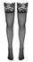 Cottelli Hold-up Stockings 20 Den with Wide Lace Top - Black, Size 5