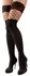 Cottelli Collection Hold-Up Stockings M/L Black Fishnet & Opaque Lace Top