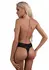 Jane Lace Crotchless Thong Panty S/M - Elegant Open Design, Black