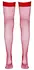 Cottelli Collection Hold-Up Net Stockings Red S with Silicone Band
