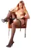Cottelli Collection Hold-ups S - Elegant Sheer Net Stockings with Silicone Band