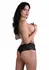 Ella Crotchless Cheeky Panty Lace Design S/M & L/XL Black