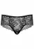 Ella Crotchless Cheeky Panty Lace Design S/M & L/XL Black