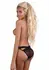 Alessandra Infinity Lace & Mesh Crotchless Panty Black S/M L/XL
