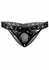 Alessandra Infinity Lace & Mesh Crotchless Panty Black S/M L/XL