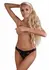 Alessandra Infinity Lace & Mesh Crotchless Panty Black S/M L/XL