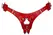 Bad Kitty Adjustable Red Strap-On Harness S-L, Leather Look, Universal Fit