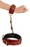 Bad Kitty Red Adjustable Hand and Thigh Restraint System, Gold Details