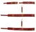 Bad Kitty Red Adjustable Hand and Thigh Restraint System, Gold Details