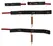 Bad Kitty Red Adjustable Hand and Thigh Restraint System, Gold Details
