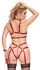 Bad Kitty Bondage Body S/M Red Strap Design with Handcuffs Set