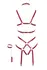 Bad Kitty Bondage Body S/M Red Strap Design with Handcuffs Set