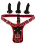 Bad Kitty Harness 2XL - Adjustable Leather-Look Set with 3 Silicone Attachments