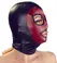 Bad Kitty Head Mask Red & Black Stretch Hood Unisex One Size