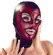 Bad Kitty Head Mask Red & Black Stretch Hood Unisex One Size